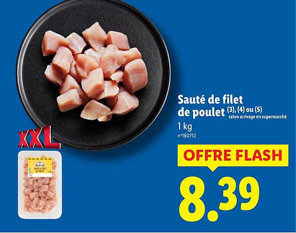 Sauté de filet de poulet (3),(4) ou (5)