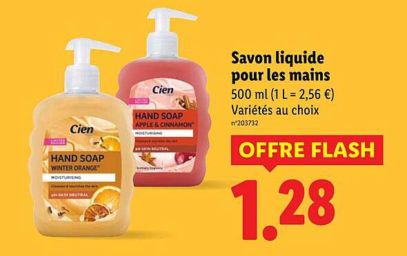 Savon liquide pour les mains