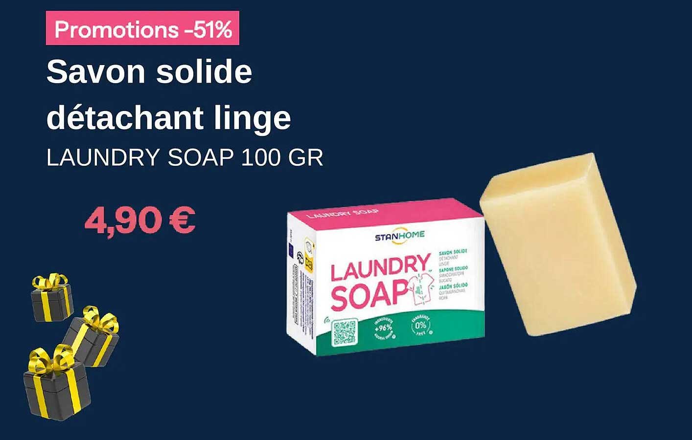 Savon solide détachant linge