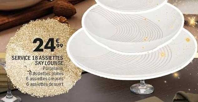 SERVICE 18 ASSIETTES SKY LOUNGE