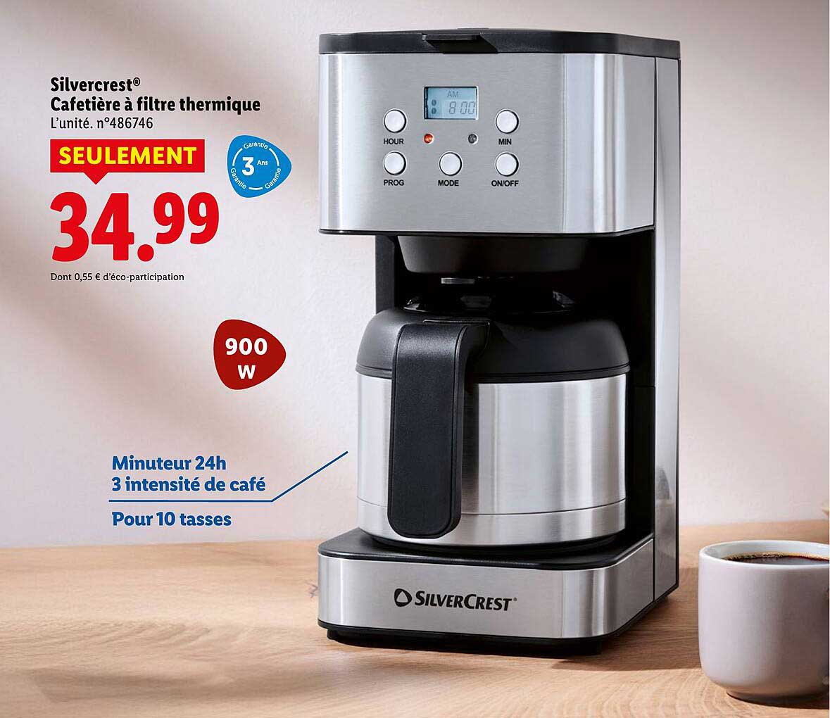 Silvercrest® Cafetière à filtre thermique