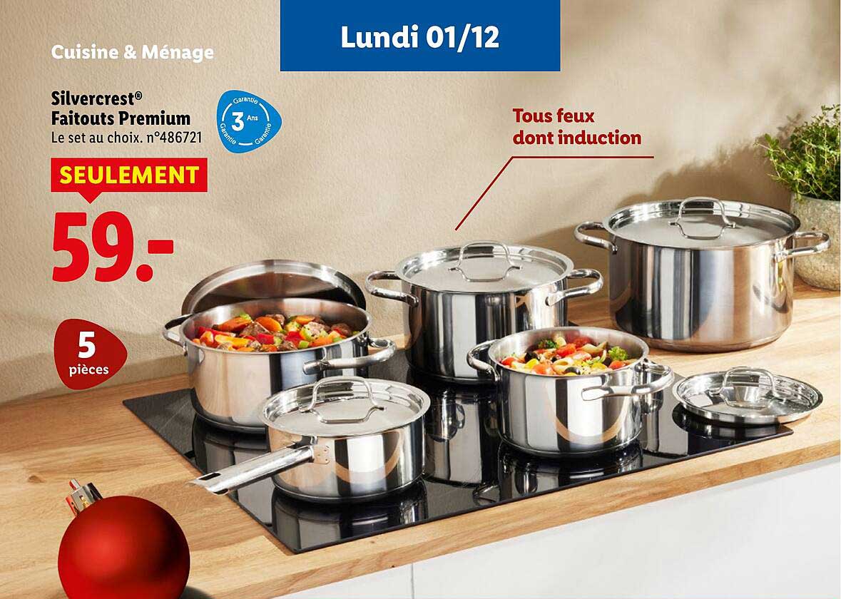 Silvercrest® Faitouts Premium 5 pièces