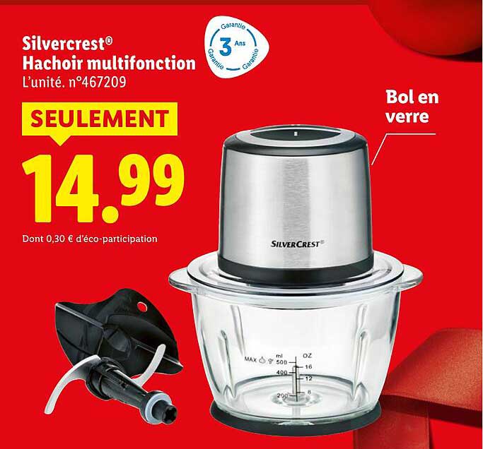 Silvercrest® Hachoir multifonction