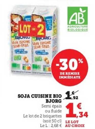 SOJA CUISINE BIO BJORG