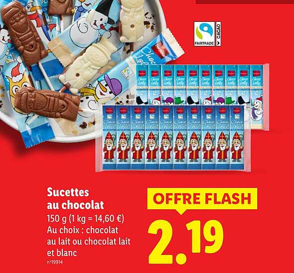 Sucettes au chocolat