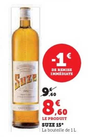 SUZE 15° La bouteille de 1 L