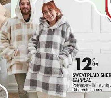 SWEAT PLAID SHERPA CARREAU