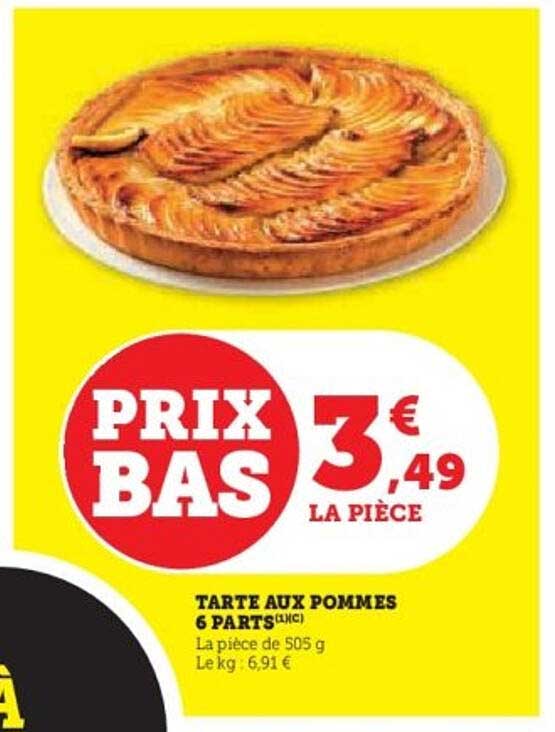 TARTE AUX POMMES 6 PARTS