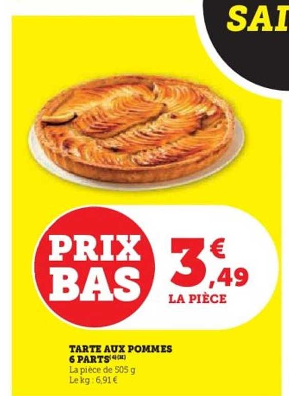 TARTE AUX POMMES 6 PARTS
