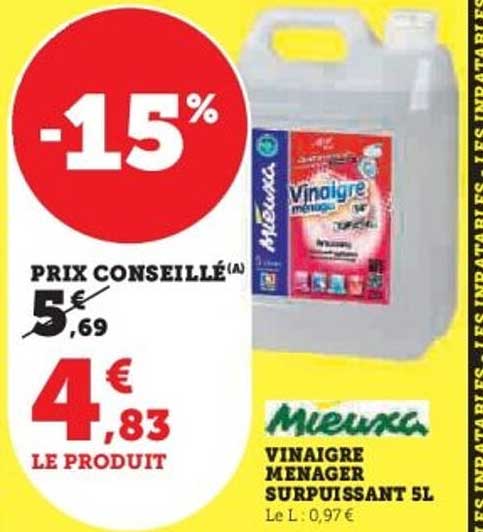 VINAIGRE MENAGER SURPUISSANT 5L