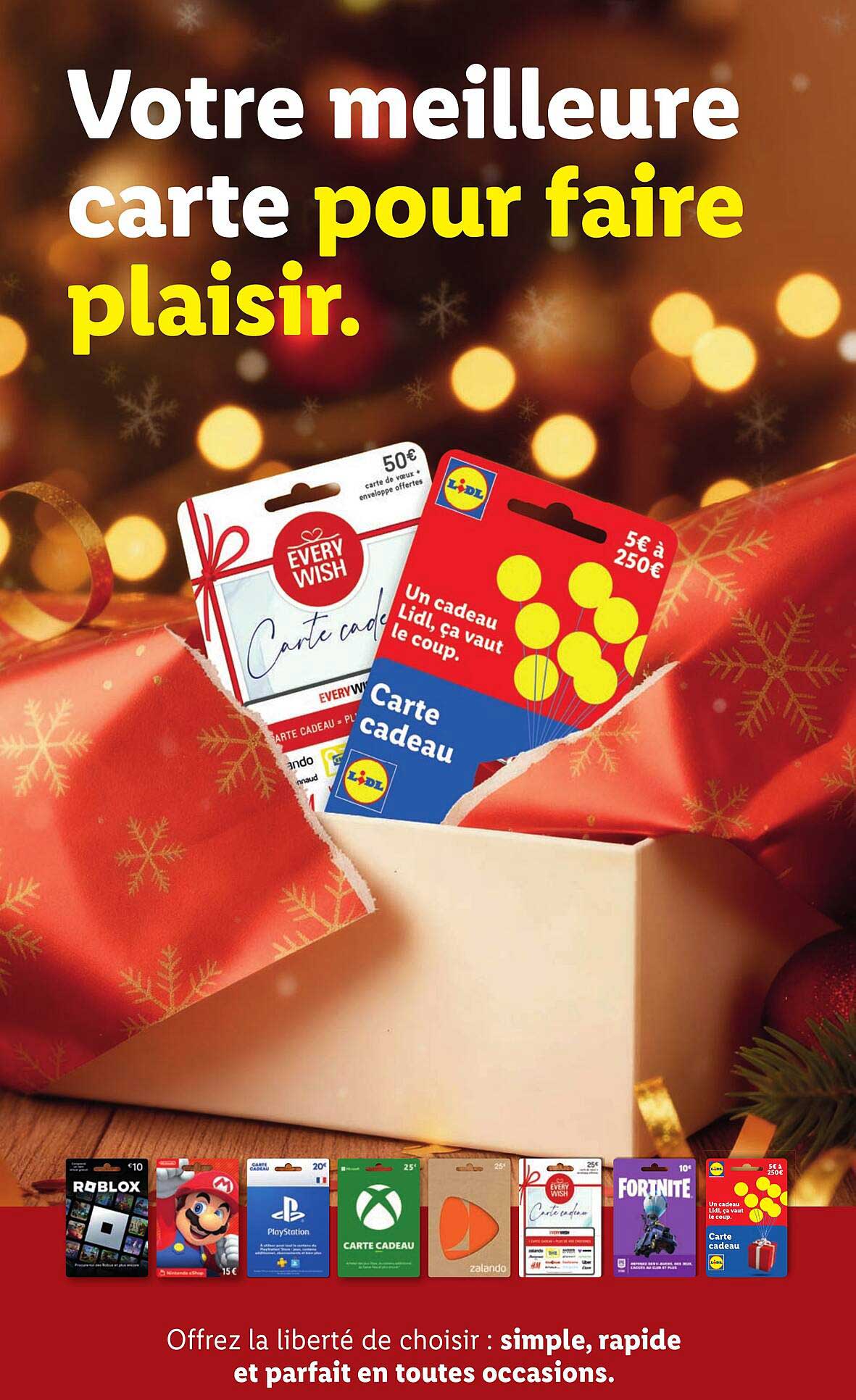 Votre meilleure carte pour faire plaisir.