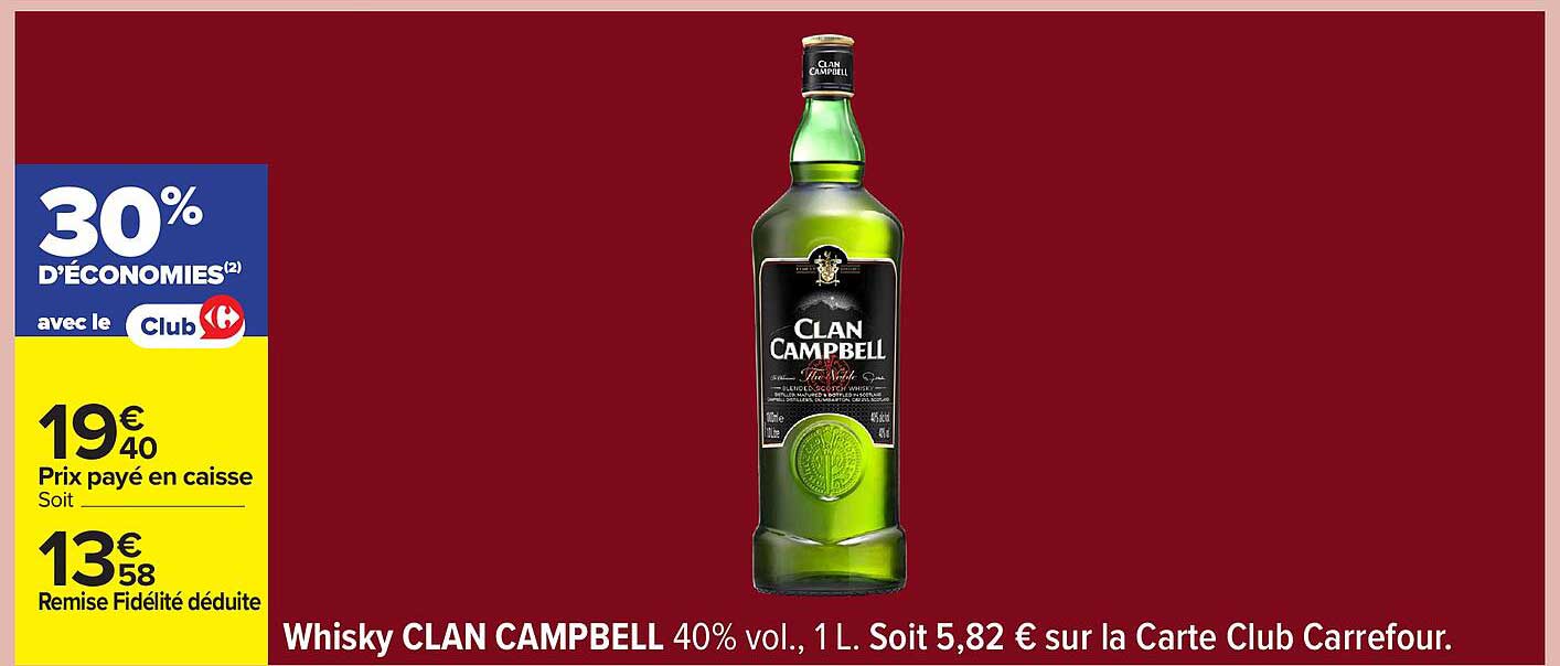 Whisky CLAN CAMPBELL 40% vol., 1L