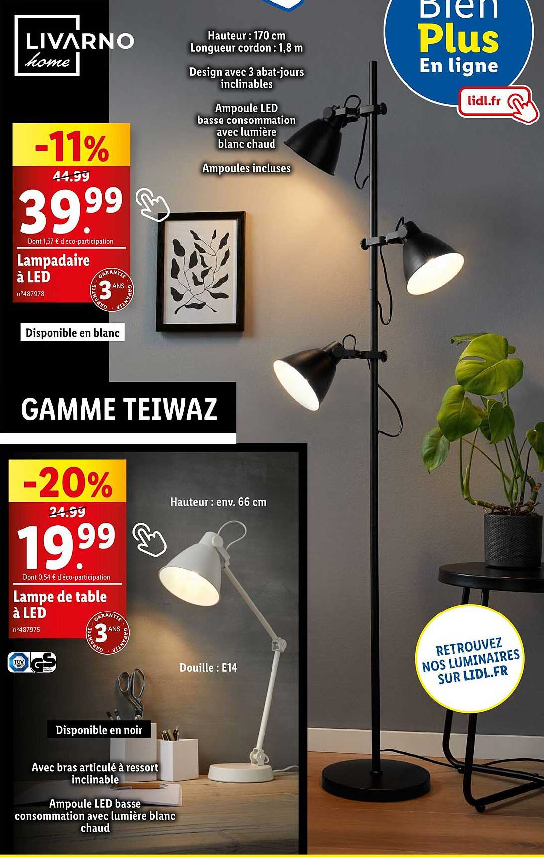 Lampadaire Lidl Led