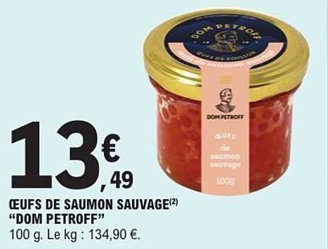 Caviar D'œufs De Saumon Black Almas - 600g (6x100g) - AOC - Frais