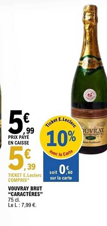 VOUVRAY BRUT “CARACTÈRES” 75 cl