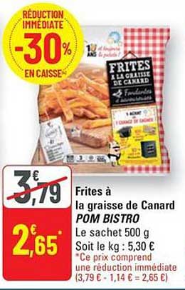 Frites à la graisse de Canard POM BISTRO