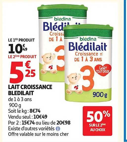 Bledilait Croissance 1 3 Ans