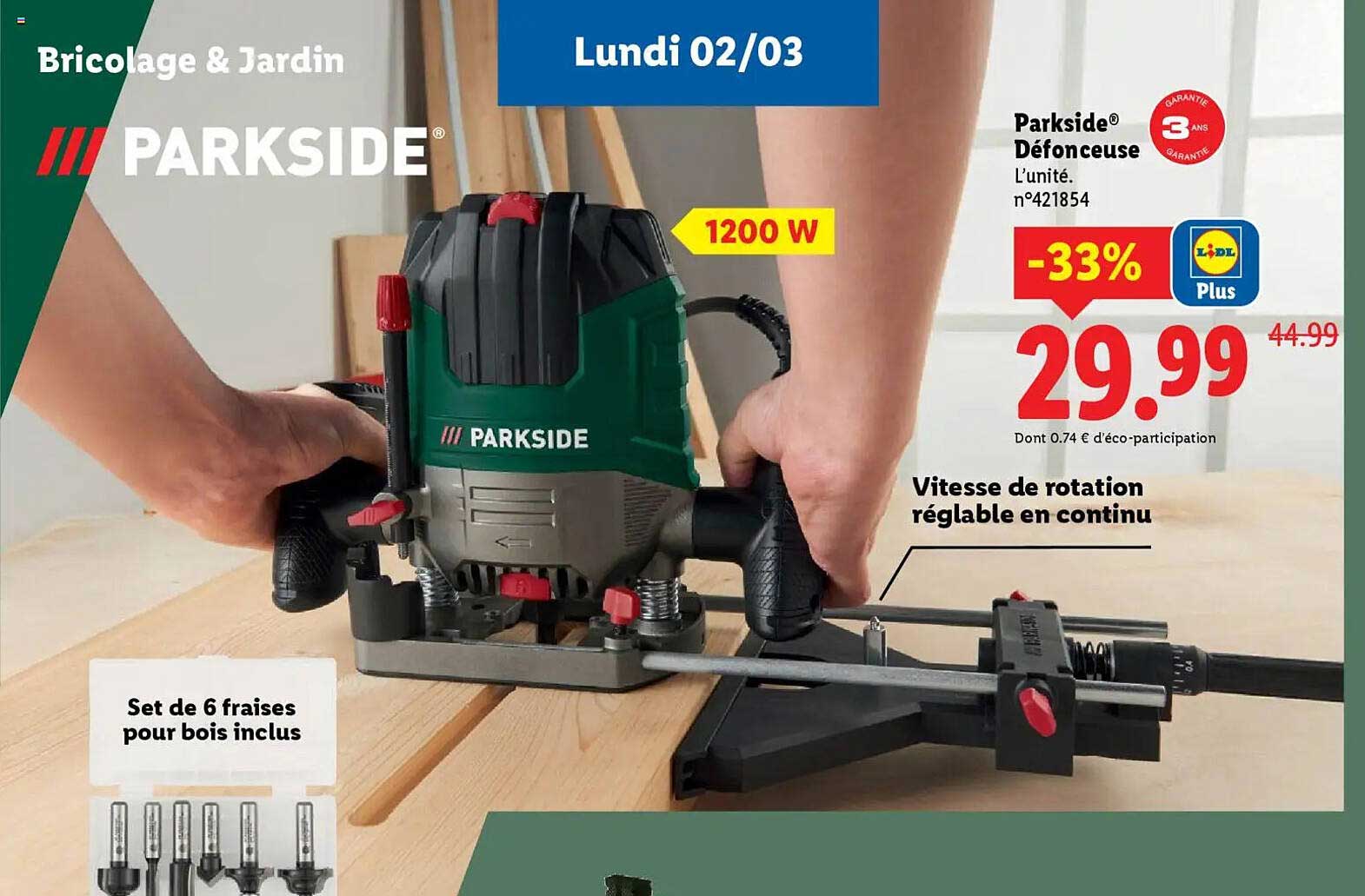 Defonceuse Bois Lidl