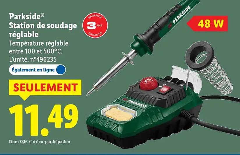 Parkside® Station de soudage réglable
