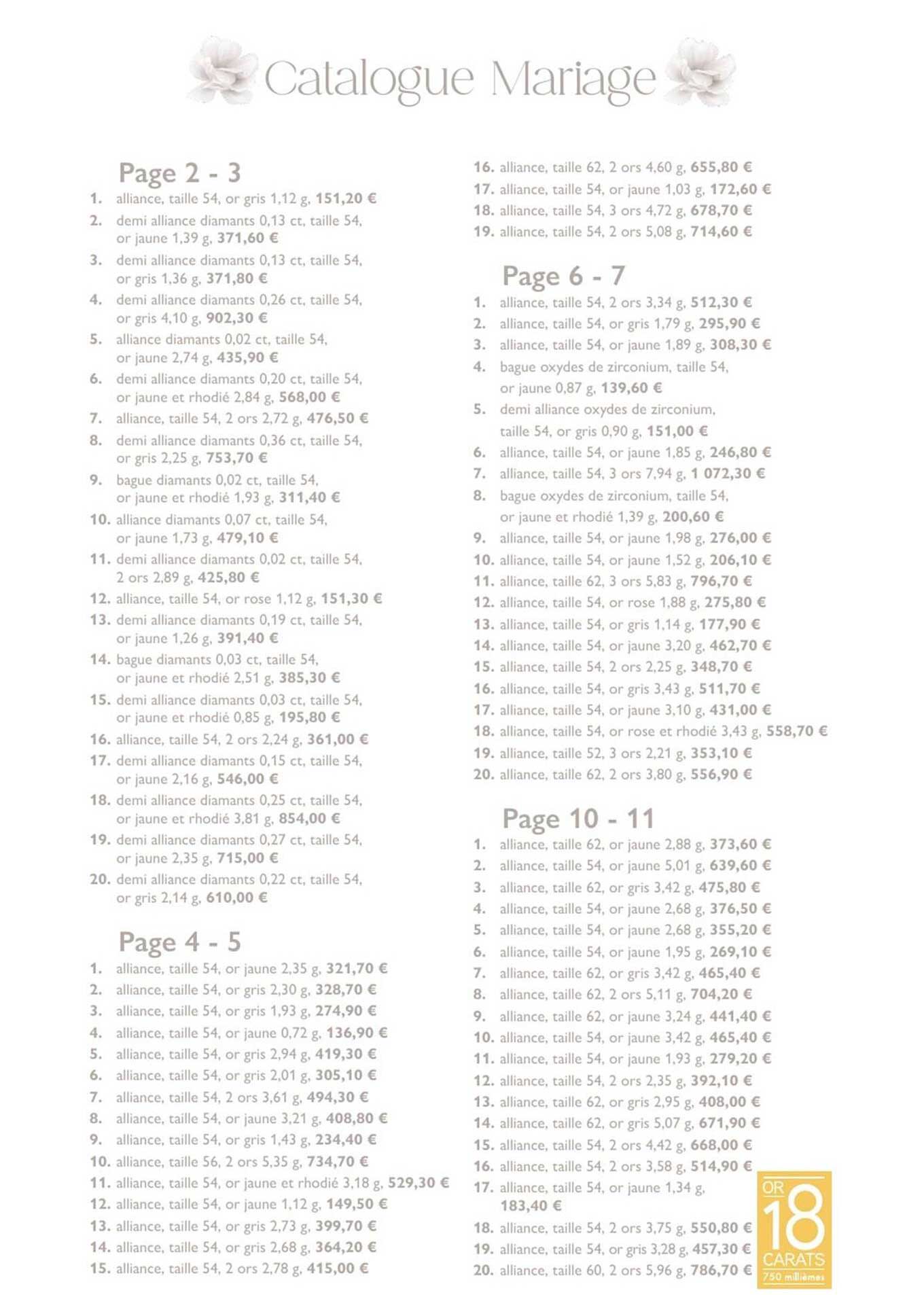 Catalogue Mariage E.Leclerc Bijoux