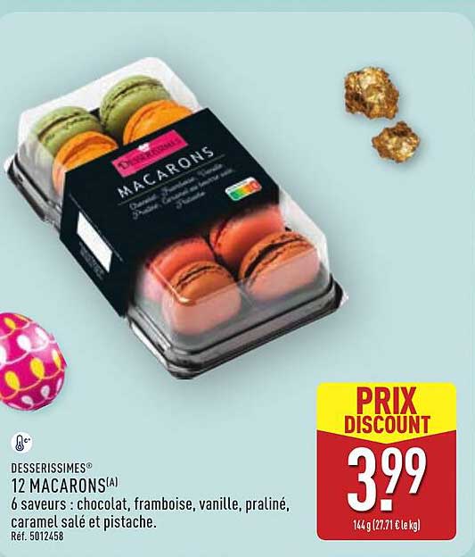 Promo 12 Macarons(A) chez ALDI - 123Catalogue.fr