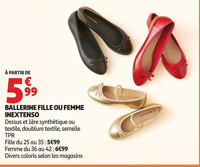 BALLERINE FILLE OU FEMME INEXTENSO