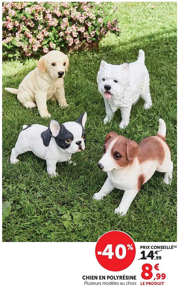 CHIEN EN POLYRÉSINE Plusieurs modèles au choix
