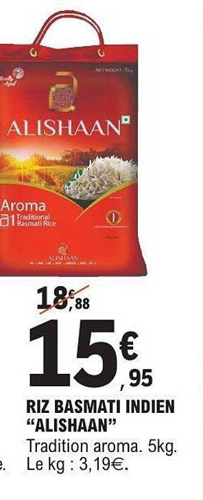 RIZ BASMATI INDIEN "ALISHAAN"
