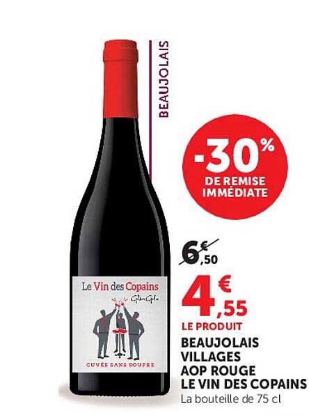 BEAUJOLAIS VILLAGES AOP ROUGE LE VIN DES COPAINS