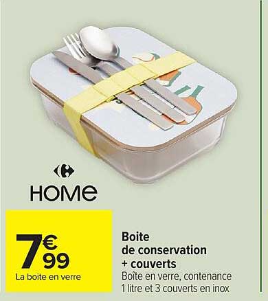 Boite de conservation + couverts