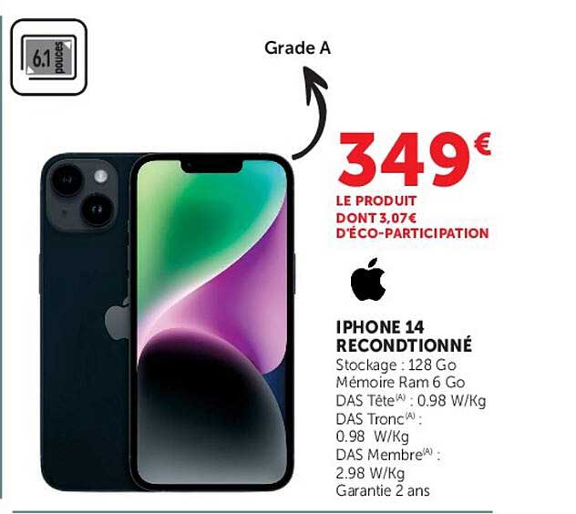 IPHONE 14 RECONDITIONNÉ