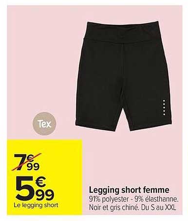 Legging short femme