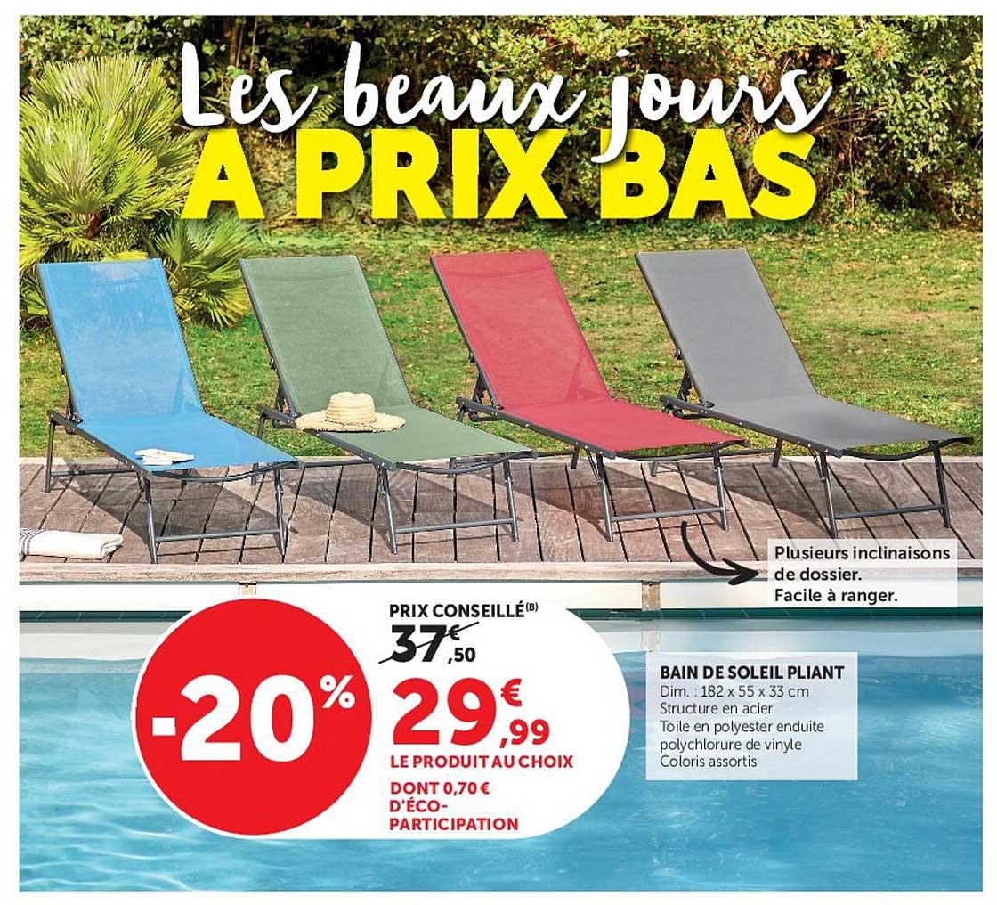 Les beaux jours à prix bas