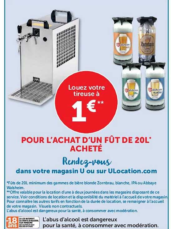 Tarif Location Tireuse Bire Super U