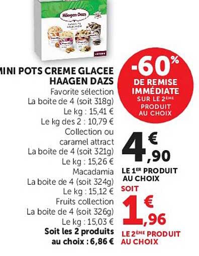MINI POTS CREME GLACEE HAAGEN DAZS