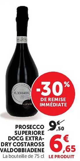 PROSECCO SUPERIORE DOCG EXTRA-DRY COSTAROSS VALDOBBIADENE