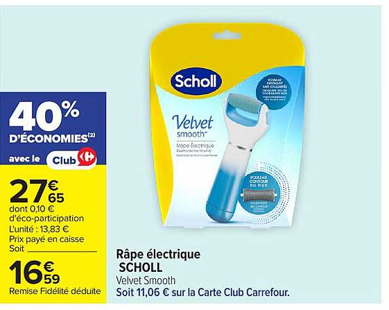 Râpe électrique SCHOLL Velvet Smooth