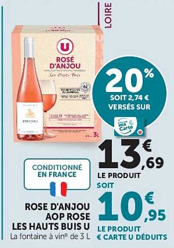 ROSE D'ANJOU AOP ROSE LES HAUTS BUIS U