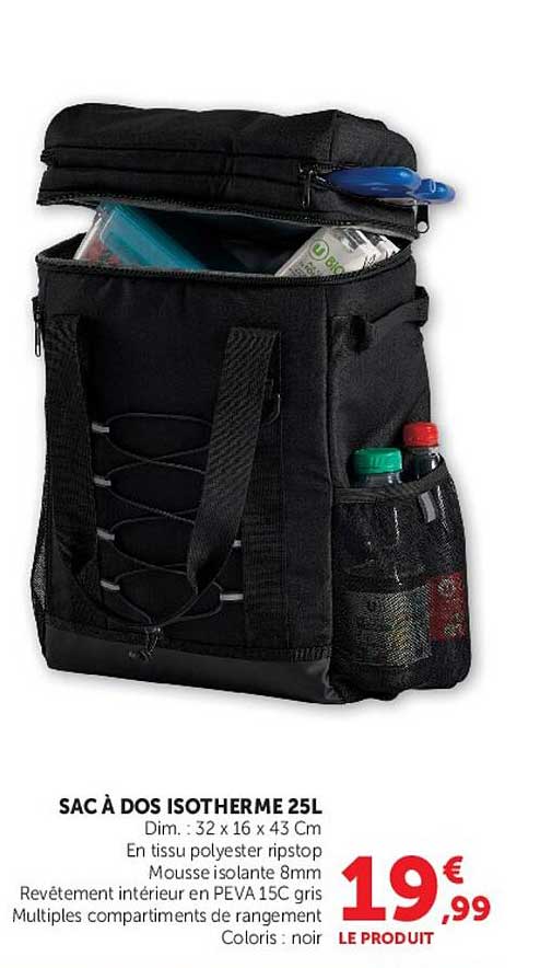 SAC À DOS ISOTHERME 25L