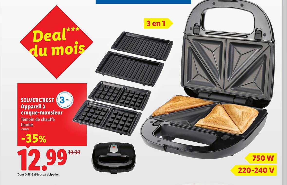 Appareil Croque Monsieur Lidl 2022null