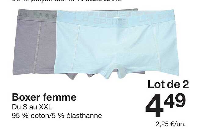 Boxer femme