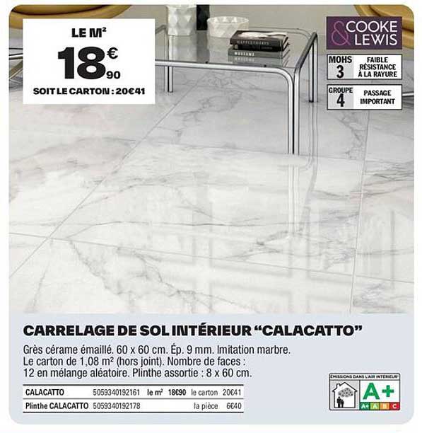 CARRELAGE DE SOL INTÉRIEUR “CALACATTO”