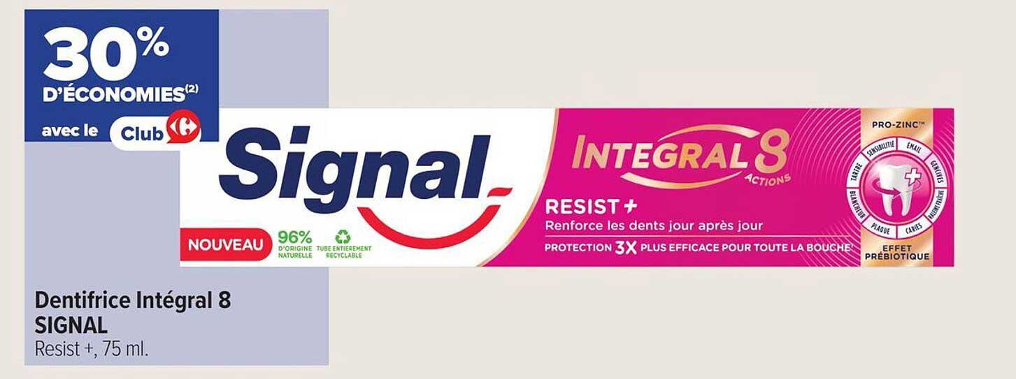 Dentifrice Intégral 8 SIGNAL Resist +, 75 ml