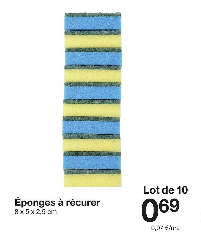 Éponge à récurer - Lot de 10