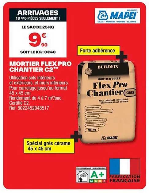 MORTIER FLEX PRO CHANTIER C2**