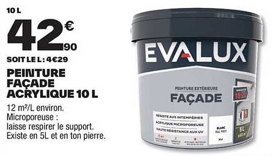 PEINTURE FAÇADE ACRYLIQUE 10 L