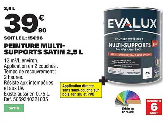PEINTURE MULTI-SUPPORTS SATIN 2,5 L