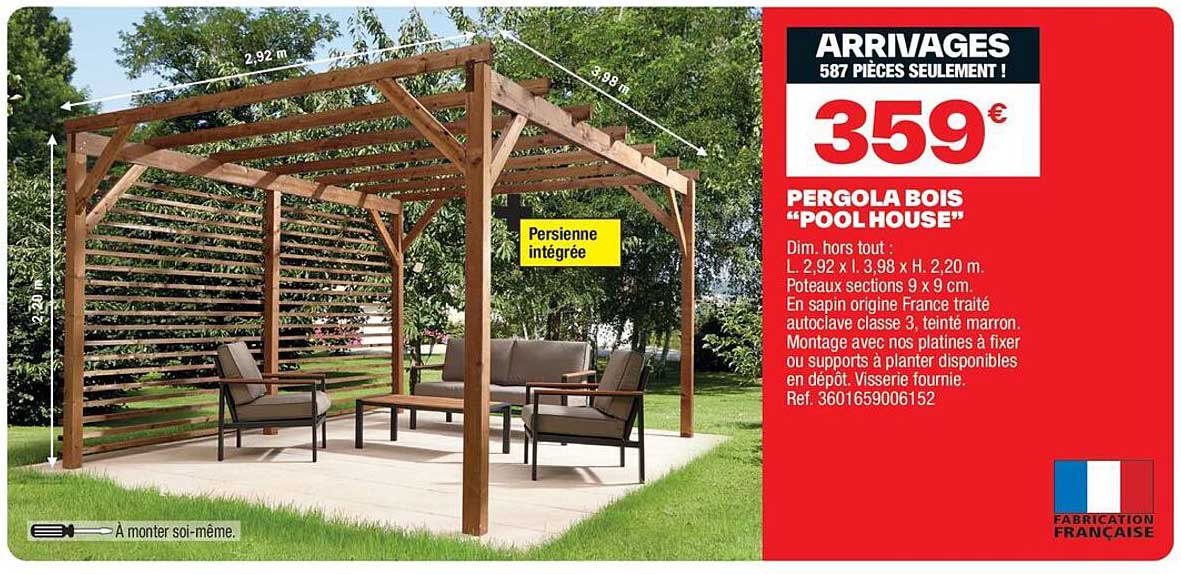 Pergola Bois "POOL HOUSE"