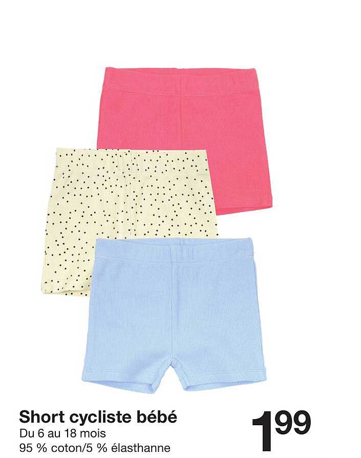 Short cycliste bébé