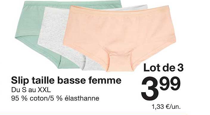 Slip taille basse femme